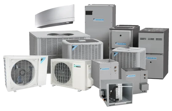 Daikin heating and cooling equipment lineup