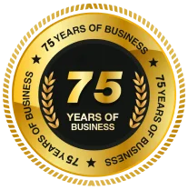 Our Services | 75 years of business logo | College Place Heating & Air Conditioning